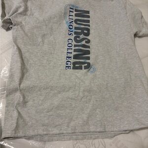 Gildan Light Gray Heavy Cotton T-Shirt Nursing at Illinois College